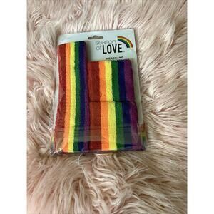 New Set Headband With Sweatbands Rainbow